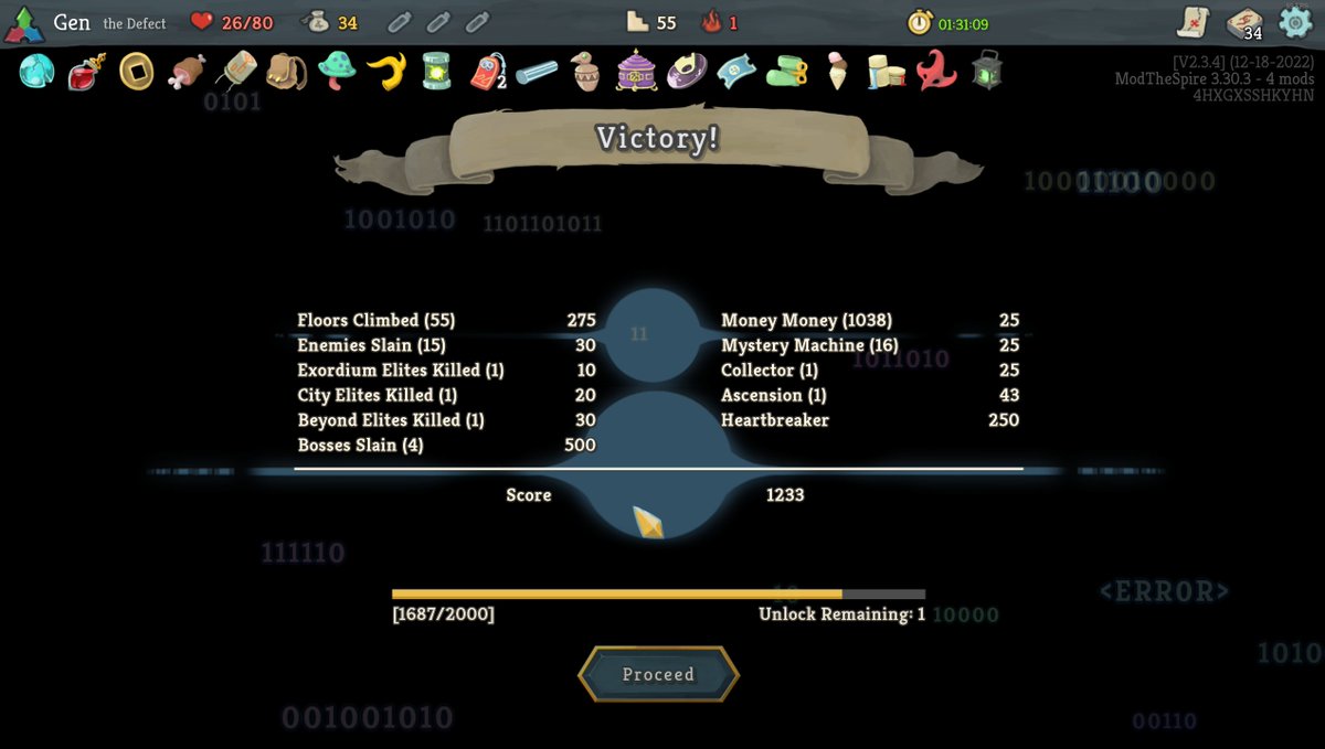 Genra11's tweet photo. Got hooked to the game so much I wondered what the keys are for, and it unlocked a boss and I was able to beat it for the first time! I feel a great achievement, time to play more #Slaythespire https://t.co/BpOyCayZ1G