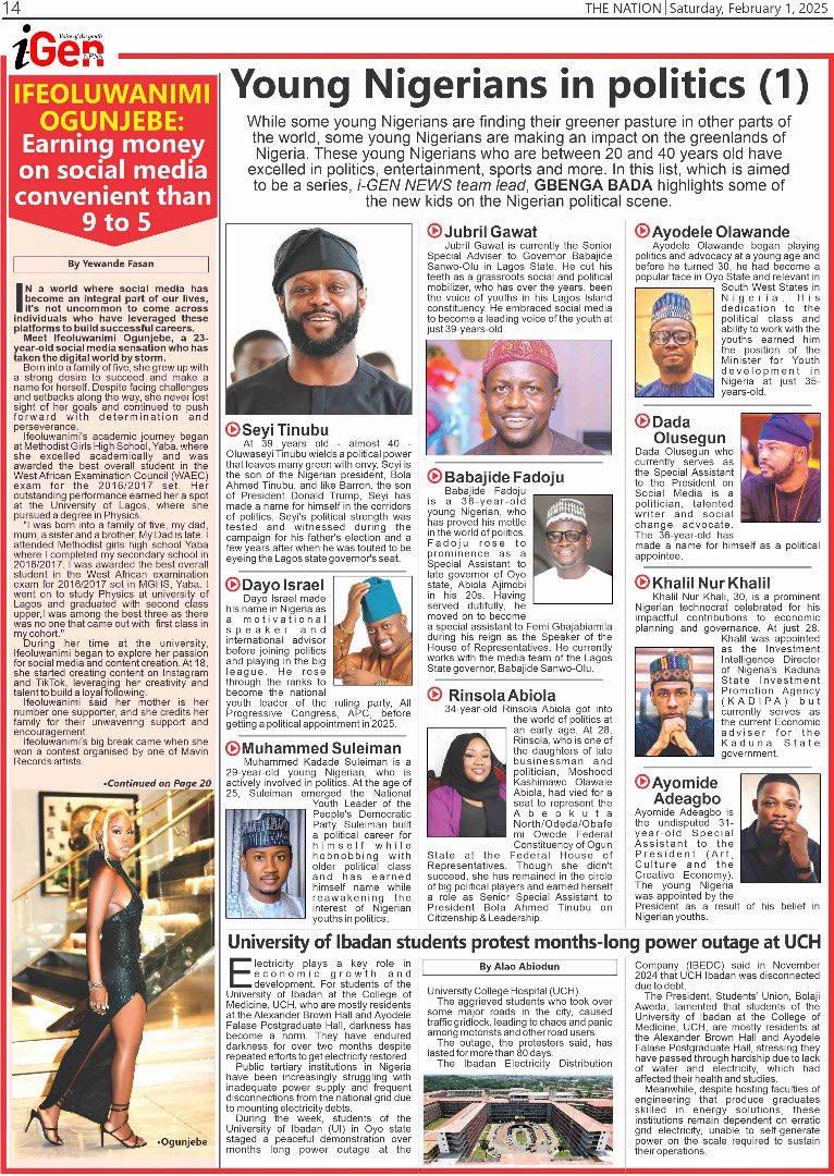 Mr_JAGs's tweet photo. Thank you @TheNationNews 🙏🏾🙏🏾

A Good way to start February 2025 

Pairing me with my Ogas @STinubu @ayowisdom_ @dayoisrael @DOlusegun @RinsolaAbiola @Ayoxtreme @KTP92 @BabajideFadoju https://t.co/JjZlDsoGUB