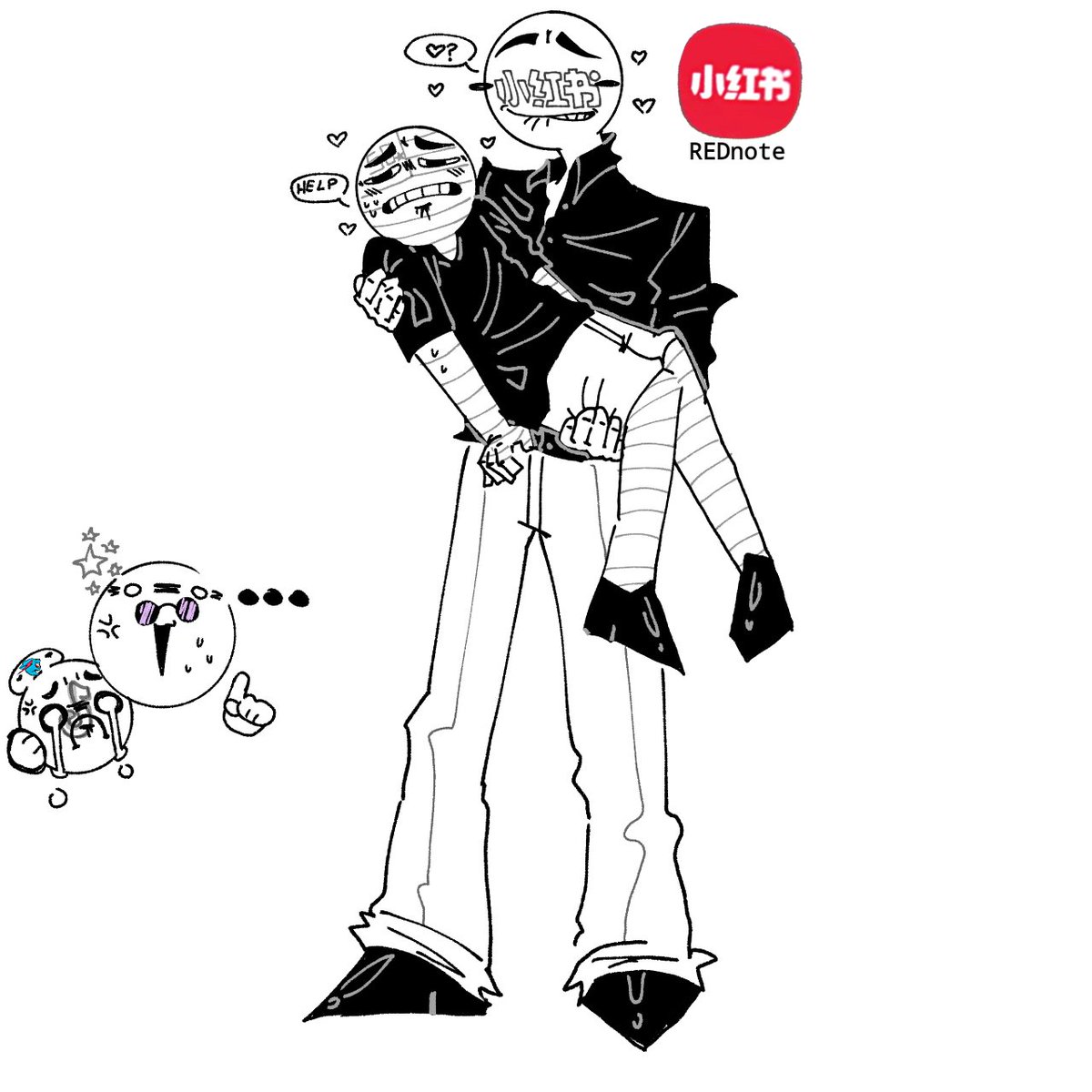 cauntryhumans's tweet photo. As usual when I go to rednote, this time I come across American videos... This gave me a short shock 😬😶
#CountryHumans 
#countryhumansusa 
#countryhumanschina https://t.co/85l23gxDfF