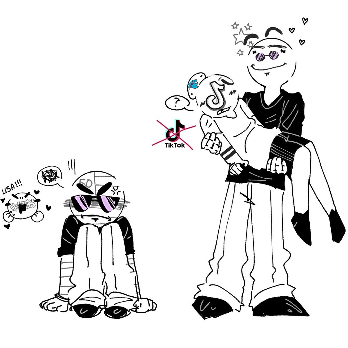 cauntryhumans's tweet photo. As usual when I go to rednote, this time I come across American videos... This gave me a short shock 😬😶
#CountryHumans 
#countryhumansusa 
#countryhumanschina https://t.co/85l23gxDfF