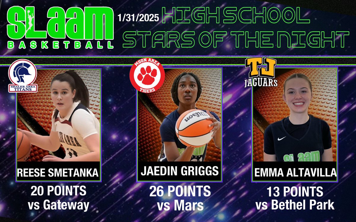 slaambasketball (@slaambasketball) on Twitter photo Some good lines for the SLAAMFam tonight with <a href="/SmetankaReese/">Reese Smetanka</a> leading <a href="/ShalerArea/">Shaler Area Schools</a> past Gateway, <a href="/JaedinGriggs/">Jaedin Griggs</a> netting 26 vs Mara and <a href="/EmmaAltavilla8/">Emma Altavilla</a> getting 13 in win over Bethel Park! <a href="/SLAAM2027Grate/">SLAAM 2027 Grate</a> <a href="/slaam2026jamal/">SLAAM 2026 Woodson</a>!! Some good lines for the SLAAMFam tonight with <a href="/SmetankaReese/">Reese Smetanka</a> leading <a href="/ShalerArea/">Shaler Area Schools</a> past Gateway, <a href="/JaedinGriggs/">Jaedin Griggs</a> netting 26 vs Mara and <a href="/EmmaAltavilla8/">Emma Altavilla</a> getting 13 in win over Bethel Park! <a href="/SLAAM2027Grate/">SLAAM 2027 Grate</a> <a href="/slaam2026jamal/">SLAAM 2026 Woodson</a>!!