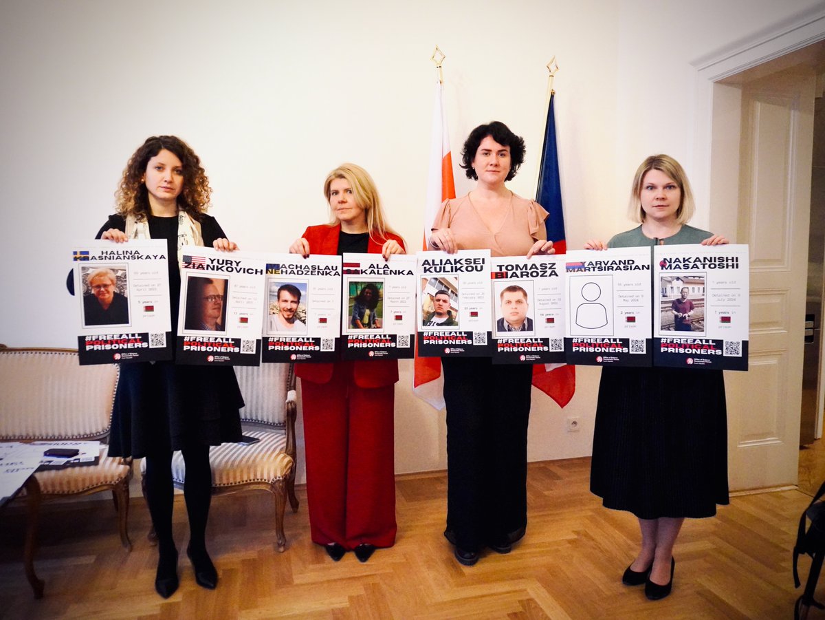 Je čas začít mluvit nahlas o tom, že mezi rukojmími Lukašenkova režimu nejsou jen Bělorusové. Minimálně 38 osob s cizím státním občanstvím jsou momentálně politickými vězni a vězeňkyněmi v #Bělorusko. Děkujeme všem diplomatickým zastoupením a lidskoprávním organizacím, které se