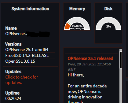 Bergq's tweet photo. 🤓 Plötsligt händer det. Nätverksuppgradering utan överraskningar: 
- Unifi Network v.9.0 (inkl. RP4 upgrade)
- OPNsense v.25.1 https://t.co/6CISA28Sug