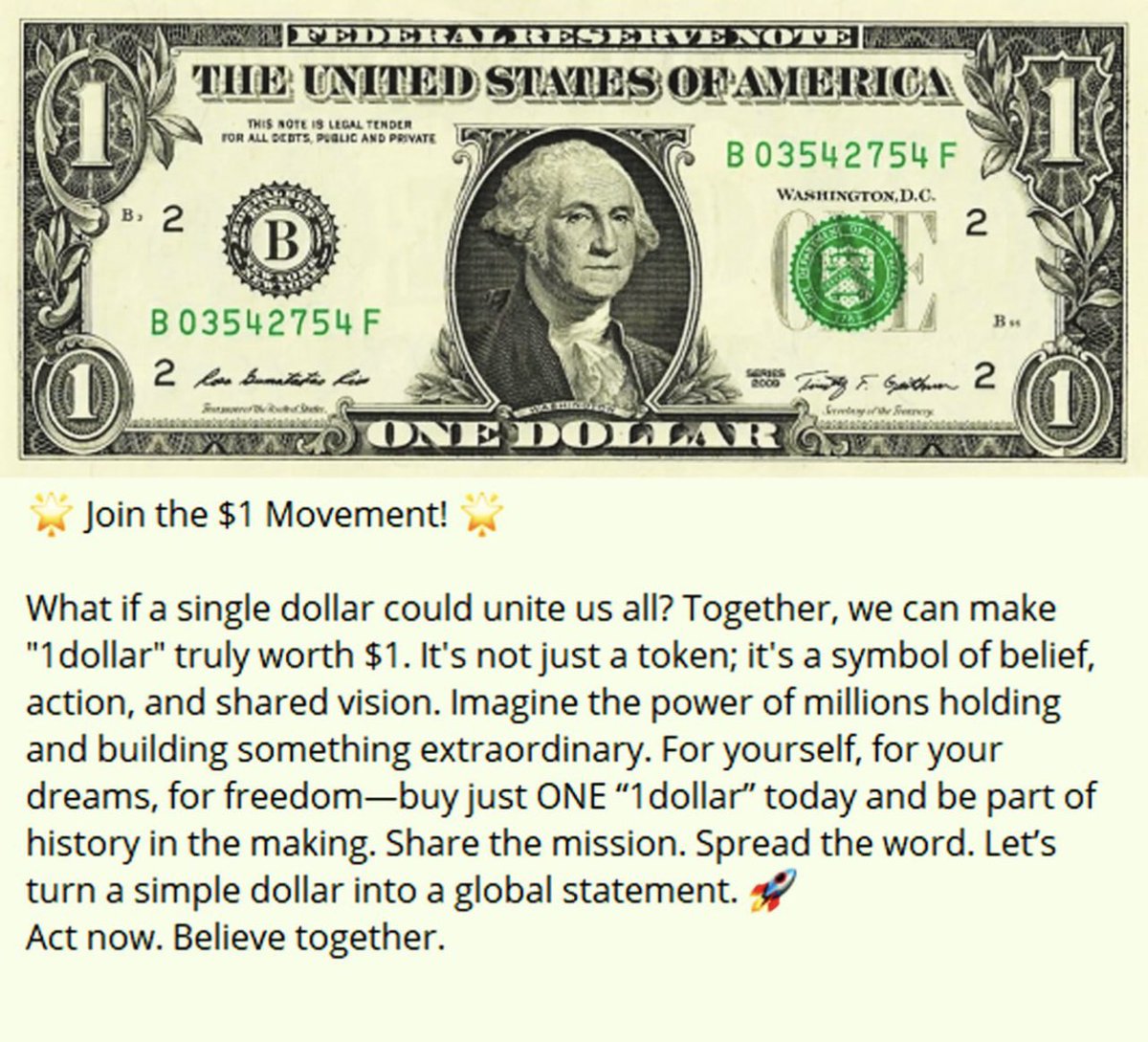 Barg111111's tweet photo. @100xAltcoinGems $1 coin @1DollarSol 

It’s a movement coin backed by 83k holders 

Check it out 
#1Dollar on $solana https://t.co/rc0PxhGYKw