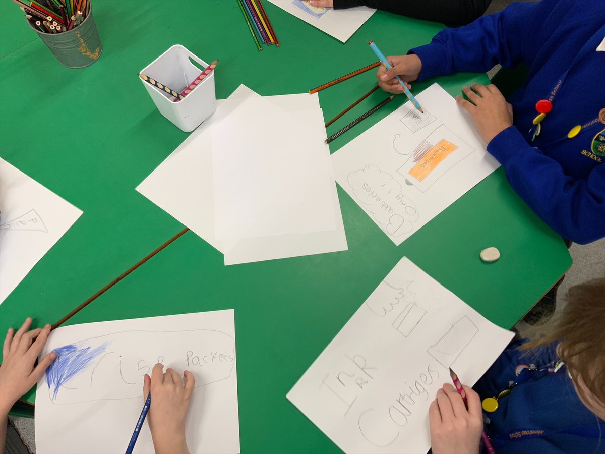 Our eco team have been busy choosing plants as part of our #EducationNaturePark project and then making signs about recycling to go around the school!