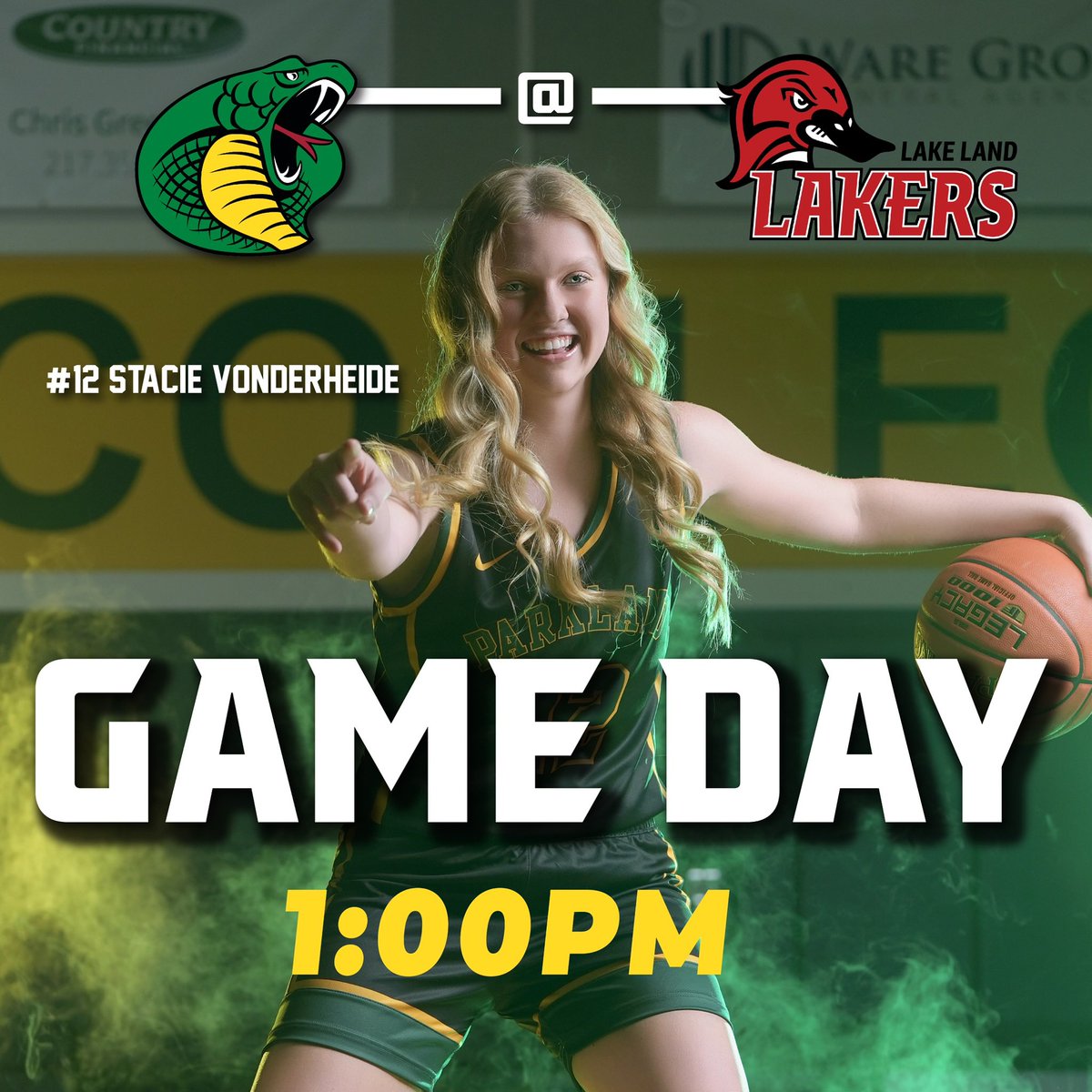 Parkland will be in Mattoon today at 1:00PM facing off against Lake Land! You can watch all the action at the Livestream link:  boxcast.tv/view/parkland-….