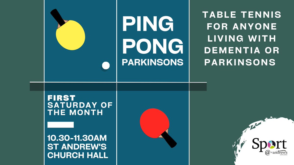 KeithMcTosh's tweet photo. It was a great pleasure to welcome Emma Hughes from @ParkinsonsUK to our #PingPongPakinsons 🏓Group @StAndrewLeyland 
this morning 👏👏
#ParkinsonsTableTennis #TableTennisEng🏓
#TeesSport 🏓 https://t.co/8jWalgGW06