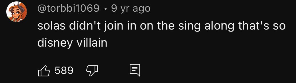 this comment about the dawn will come scene LMAO