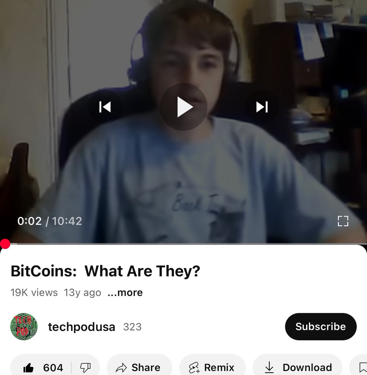 CryptoBullRon's tweet photo. A real piece of Bitcoin History Here

A 12yr old kid talking about “Bitcoins” @ $8

@saylor @elonmusk @realDonaldTrump have you seen this?

https://t.co/5mGdHfY03v https://t.co/J2R3zAIS7g