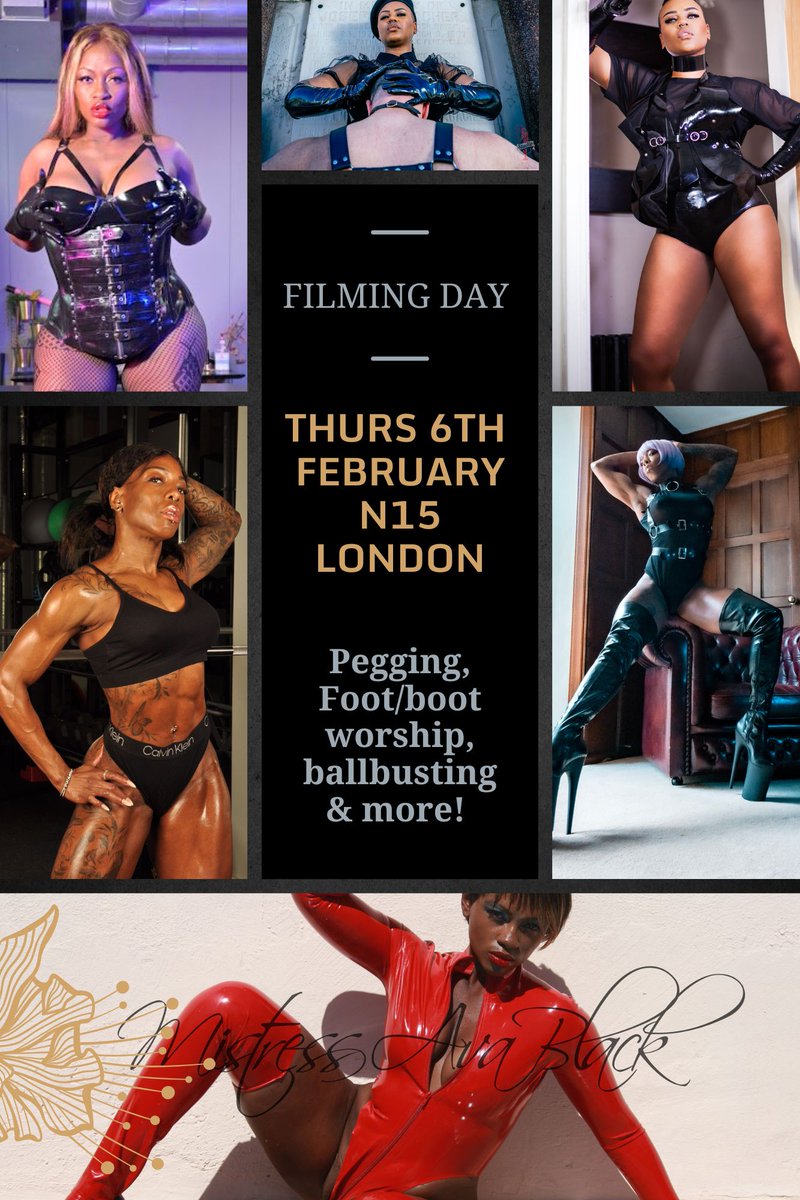 We require filmslaves for Thursday February 6th daytime
Dommes present: 
Madam Amour <a href="/AmourMadam/">MummyAmour</a> 
Mistress Kiana <a href="/FitKiana/">Kiana</a>
Mistress Ava Black <a href="/MissAvaBlack/">TOP 0.99% LoyalFans Mistress Ava Black</a> 

Tribute required
Very limited spaces available 

Email ava@strictblackmistress.com to grovel before us