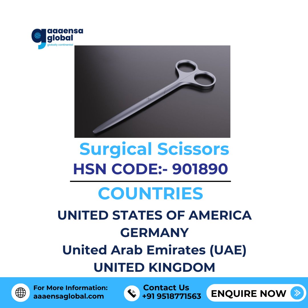 aaaensa333's tweet photo. 🌍Surgical Scissors: A Global Trade Essential! ✂️
✅ USA 🇺🇸 
✅ Germany 🇩🇪
✅ UAE 🇦🇪 
✅ UK 🇬🇧
✅ Australia 🇦🇺

🌐: https://t.co/MFHBIWyAqO
📧: info@aaaensaglobal.com
📞: +91 9518771563
.
.
#SurgicalScissors #MedicalExport #HealthcareTools #GlobalTrade #MedicalSupplies #Precision https://t.co/gyHuMpaEMZ