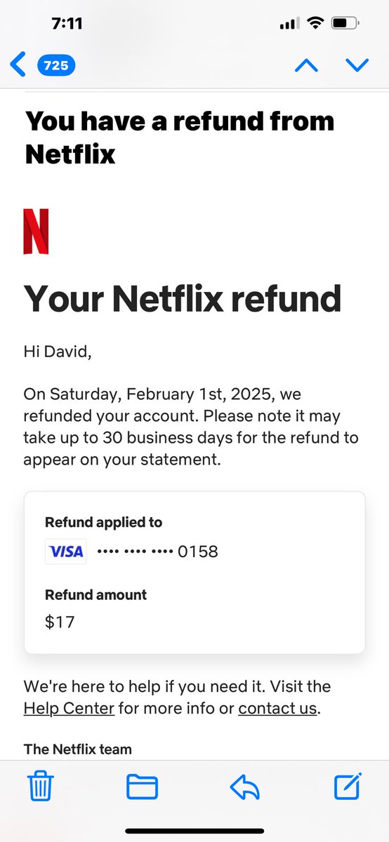 Netflix has gone rogue and has accessed my account in Missouri to update a change of pricing, resubscribed! After I already canceled.. Caught in action. Refund in 30 days. Really ? 30 days.. #fraud