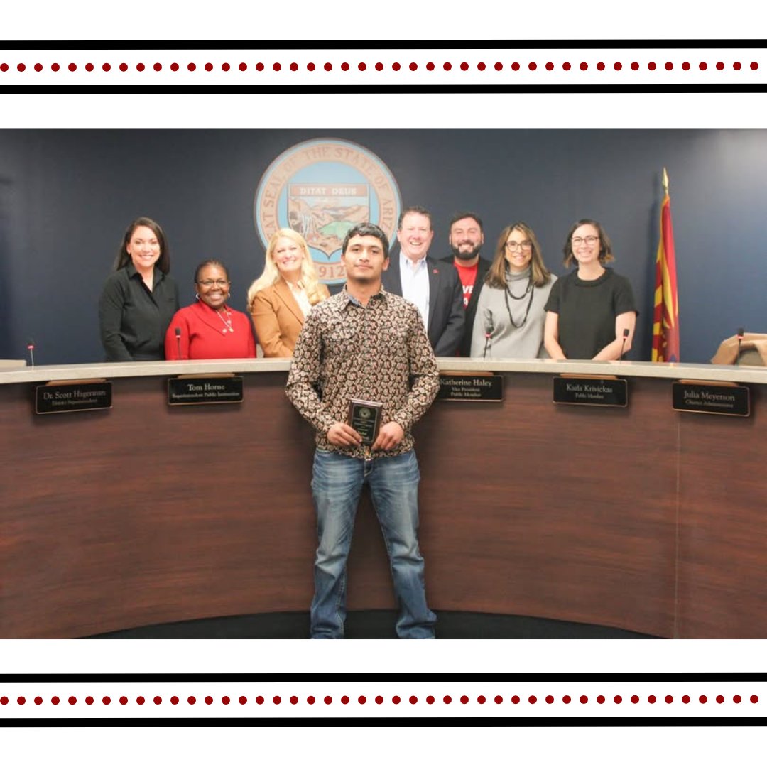 WillcoxUSD's tweet image. Congratulations to Ismael C., a junior at Willcox High School for receiving the Arizona State Board of Education Student of the Month Award. Ismael was nominated by our CTED Director of Outreach, Troy Thygerson for the accomplishments he has in our Advanced Carpentry program.