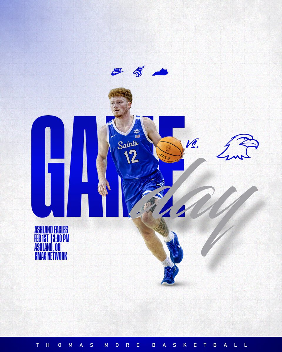 It. Is. Game. Day. 

🏀: Saints vs. Eagles
⏰: 3:00 PM
📍: Crestview Hills, KY
🖥️: greatmidwestdigitalnetwork.com/ashlandunivers…
📊: goashlandeagles.com/sidearmstats/m…

#LetsGoSaints