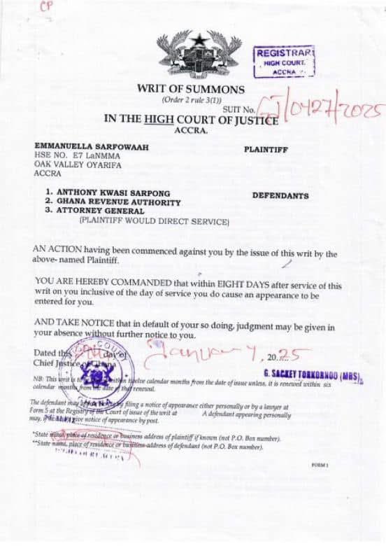 VoiceOfStoneb's tweet photo. President, John Dramani Mahama sued over appointment of new GRA boss https://t.co/2yxDjZtv2k