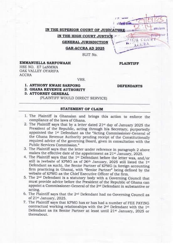 VoiceOfStoneb's tweet photo. President, John Dramani Mahama sued over appointment of new GRA boss https://t.co/2yxDjZtv2k