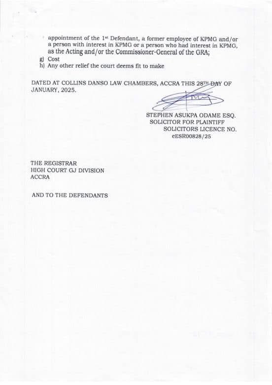 President, John Dramani Mahama sued over appointment of new GRA boss