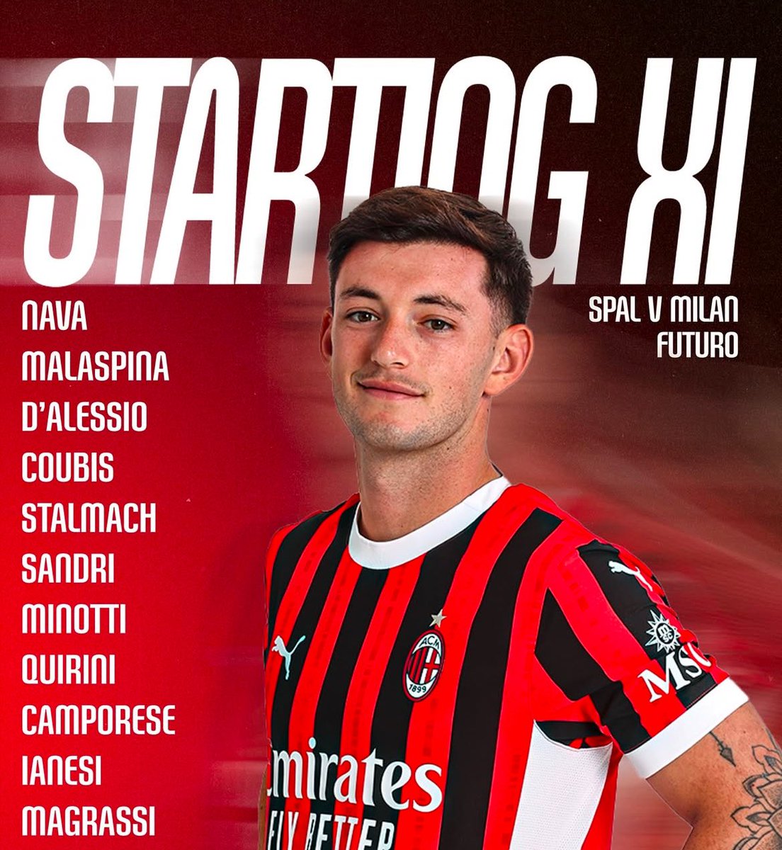 dome_tava's tweet image. #MilanFuturo
#milancommunity
Formazioni Ufficiali :
#Spal vs #MilanFuturo
#Nava
#Dalessio
#Camporese 
#Coubis
#Minotti
#Quarini
#Sandri
#Stalmach
#Malaspina
#Ianesi
#Magrassi