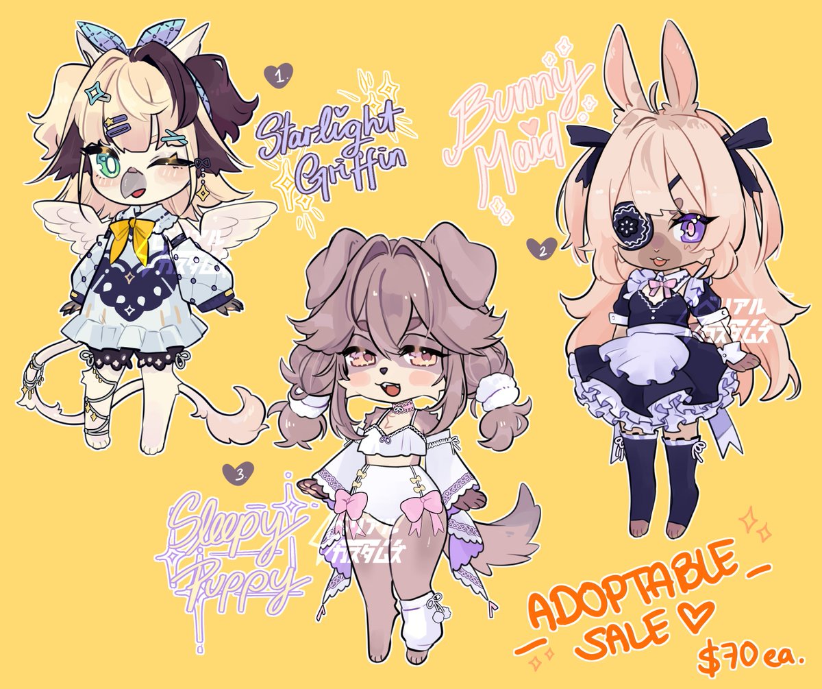 Belial43157741's tweet photo. ✨Little adoptable designs are for sale!~✨
___________________
⏩$70 each!
Paypl only. 
Just reply or DM to claim! https://t.co/yRMNyhlJru
