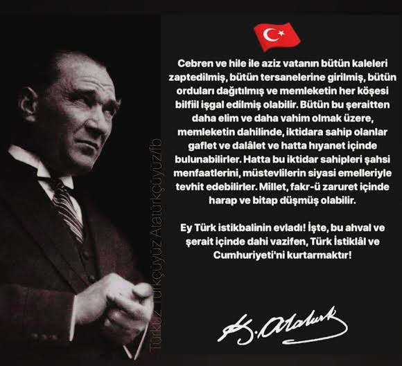 ahmettkr47's tweet photo. Ey Türk istikbalinin evladı! İşte, bu ahval ve şerait içinde dahi vazifen, Türk istiklal ve cumhuriyetini kurtarmaktır. Muhtaç olduğun kudret, damarlarındaki asil kanda mevcuttur.

Gazi Mustafa Kemal Atatürk 🇹🇷
#TeğmenlerimizinYanındayız https://t.co/TXgG3ZMvvP