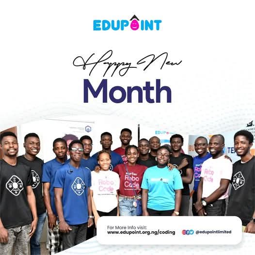 EdupointLimited's tweet image. Thank you all for being a part of the Edupoint Family💕💯.
#HappyNewMonth #EduPoint #RoboCode #Coding #Tech #Tutor #Parent