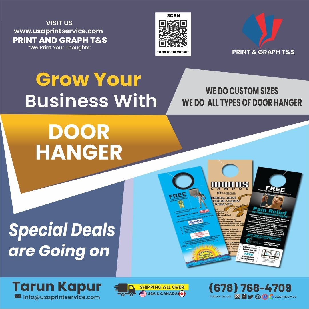 usaprintservice's tweet image. Boost your business with custom door hangers! 🚪✨ Special deals available. Stand out, attract customers, and make an impact. 
#DoorHangers #BusinessMarketing #PrintAndGraphTS #CustomPrinting #AdvertisingTools #USA #BannerPrinting #CustomSizes  #Atlanta #GA