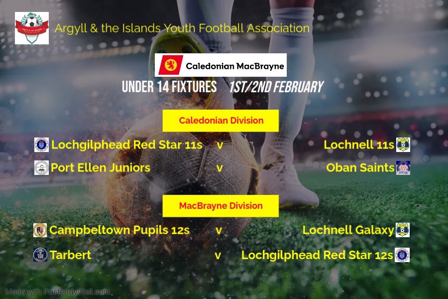 Mid season split….and off we go this weekend with the second phase of the <a href="/CalMacFerries/">CalMac Ferries</a> U14 League. It’s all to play for from here on…..⚽️🏆
<a href="/yfst/">YFS</a> #Teamgrassroots #grassrootsfootball