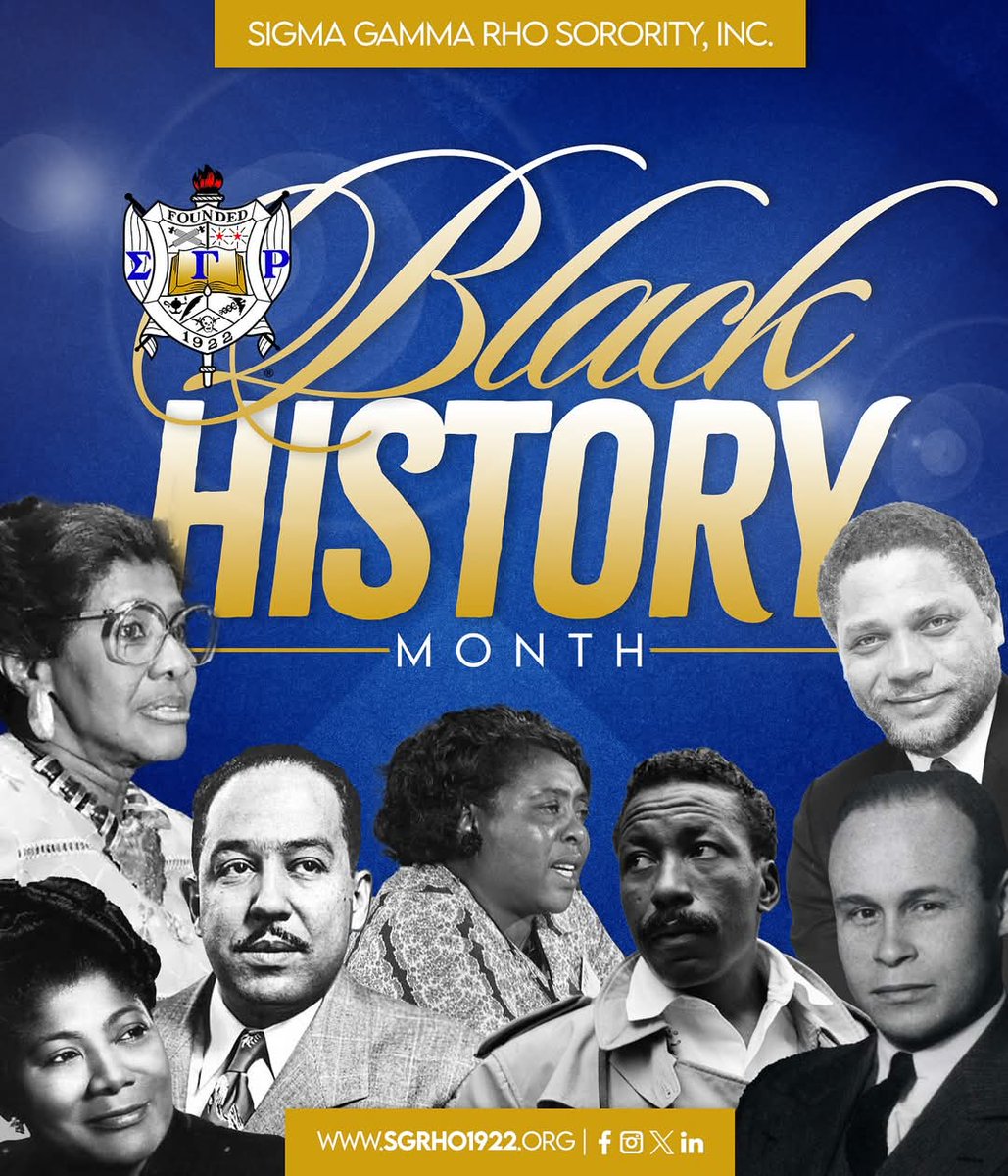 tfoste72's tweet photo. Posted @withregram • @sgrhoupdates ✨ Honoring Black Excellence: Black History Month 2025 

This #BlackHistoryMonth, we celebrate the resilience, brilliance, &amp; labor of African Americans who have shaped history through their dedication, talent, &amp; service. 💪🏾💙💛 #SigmaGammaRho https://t.co/XbFE5UBQ3j
