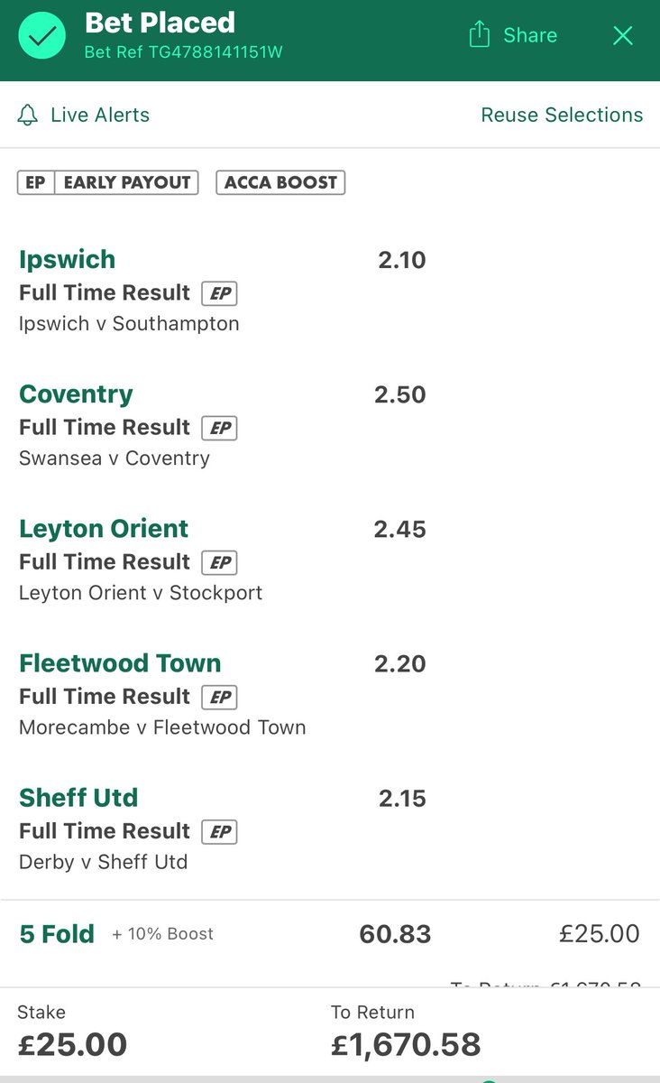 Luke_Betting's tweet photo. Week 13. (I missed week 13 due to a “wellness retreat”)

Managed to win £200 on the ponies and £1000 on Sky roulette. You don’t mind it 😏😏. 

Anyway. 

My pick is Coventry . Lampard is transforming them. 

We’re due a syndicate win too. Perhaps today’s the day. 

#winner #GDC https://t.co/fu2qsPcvGq