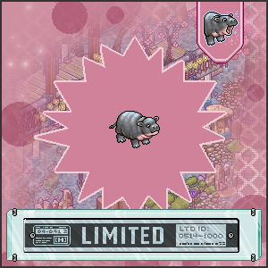 MeuHabblet's tweet photo. Pequeno no tamanho, gigante na fofura! 🩷🦛

Disponível em uma quantidade limitada de lotes, você poderá adquirir o raro Bebê Hipopótamo LTD hoje após 19h BR no catálogo por asinhas. https://t.co/92ZkW1kH0r