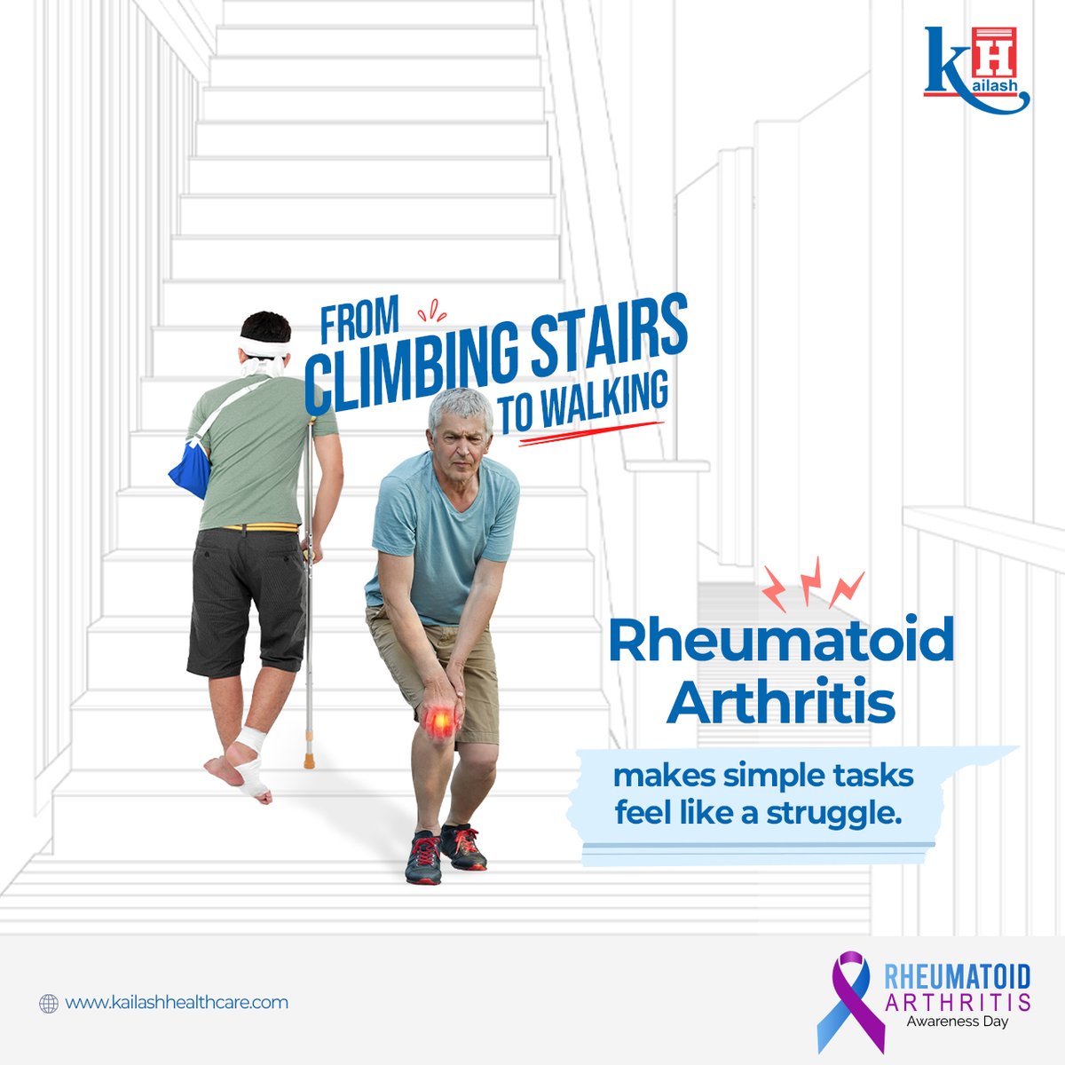 KailashHealth's tweet image. From climbing stairs to walking, Rheumatoid Arthritis can impact every step. Don&apos;t suffer in silence.
Learn more about managing Rheumatoid Arthritis with expert care: kailashhealthcare.com

#rheumatoidarthritisawarenessday #rhuematoidarthritistreatment #jointproblems