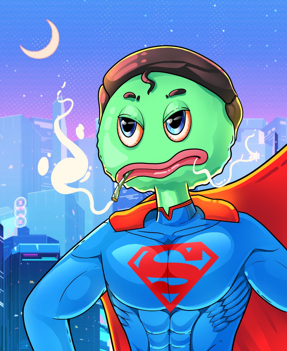 Gu656Gu's tweet photo. My 6th fanart🤝
keep grinding cuz I trust @CannaSapiensNFT process.Canna superman will take u to the moon 🌑
@BerlinTheFrog @NftRiles @swankyjohnx @0xTama_ https://t.co/A92ZzAhrLB
