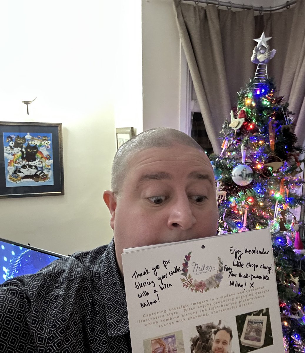 Simon Brooks (@simongbrooks) on Twitter photo Each New Year’s Eve, me and <a href="/NatCBrooks/">Natalie Brooks BSc(Hons) RVN</a> get each other a gift 🎁
Natalie very kindly got me a signed <a href="/_milantopalovic/">Milan Illustrator</a> calendar which I love!
In my rapidly advancing inebriated state I took a few selfies with it and forgot to post them & my sincere thanks to Milan! 🤦🏻♂️🤝💜 Each New Year’s Eve, me and <a href="/NatCBrooks/">Natalie Brooks BSc(Hons) RVN</a> get each other a gift 🎁
Natalie very kindly got me a signed <a href="/_milantopalovic/">Milan Illustrator</a> calendar which I love!
In my rapidly advancing inebriated state I took a few selfies with it and forgot to post them & my sincere thanks to Milan! 🤦🏻♂️🤝💜