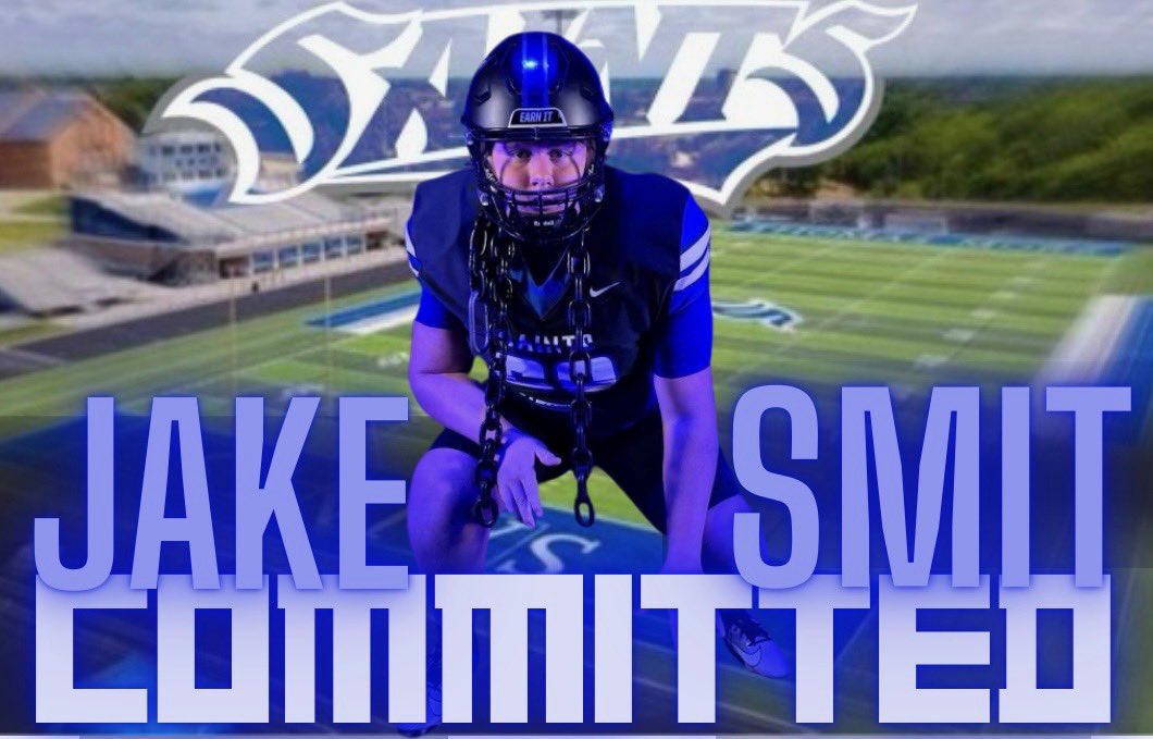 Jacob Smit (@jakesmit69) on Twitter photo After long thought, I have decided to COMMIT to Thomas More University!! I would like to thank my parents and coaches for helping me through this process. I would also like to thank God for putting me in this situation, and to be able to play football at the next level. #AGTG After long thought, I have decided to COMMIT to Thomas More University!! I would like to thank my parents and coaches for helping me through this process. I would also like to thank God for putting me in this situation, and to be able to play football at the next level. #AGTG
