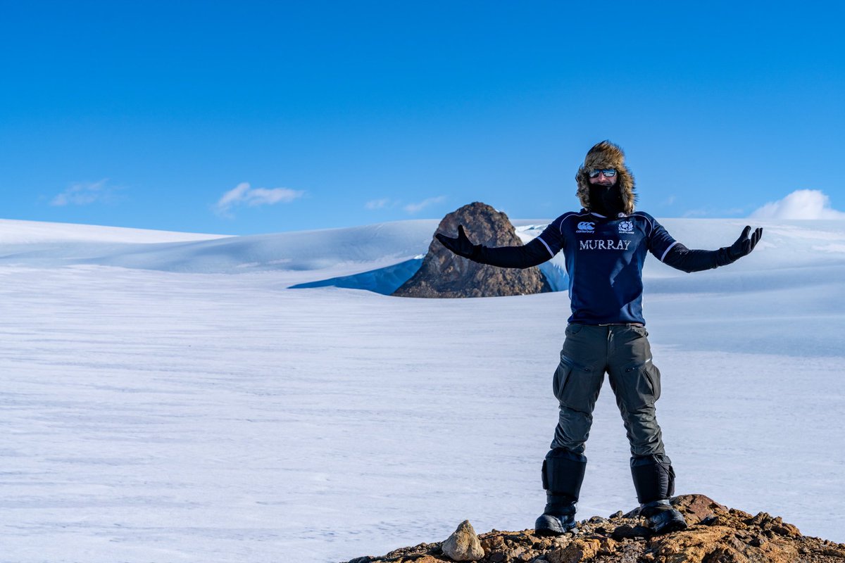 Just me, cheering on Scotland from Antarctica #asone