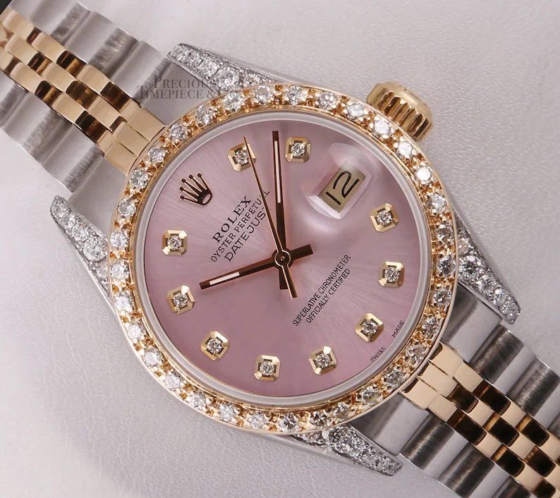 Pink Rolex watch