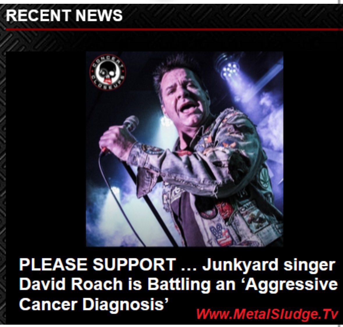 StevieTuff's tweet photo. Read this News and Help David at Metal Sludge!
PLEASE SUPPORT …
Junkyard singer David Roach is Battling an ‘Aggressive Cancer Diagnosis’
#davidroach #junkyard #cancer #cancersucks #battlingnow #support #hollywood #simpleman #metalsludge
https://t.co/D2pXQnvVUa https://t.co/UsyHe5B3Lg