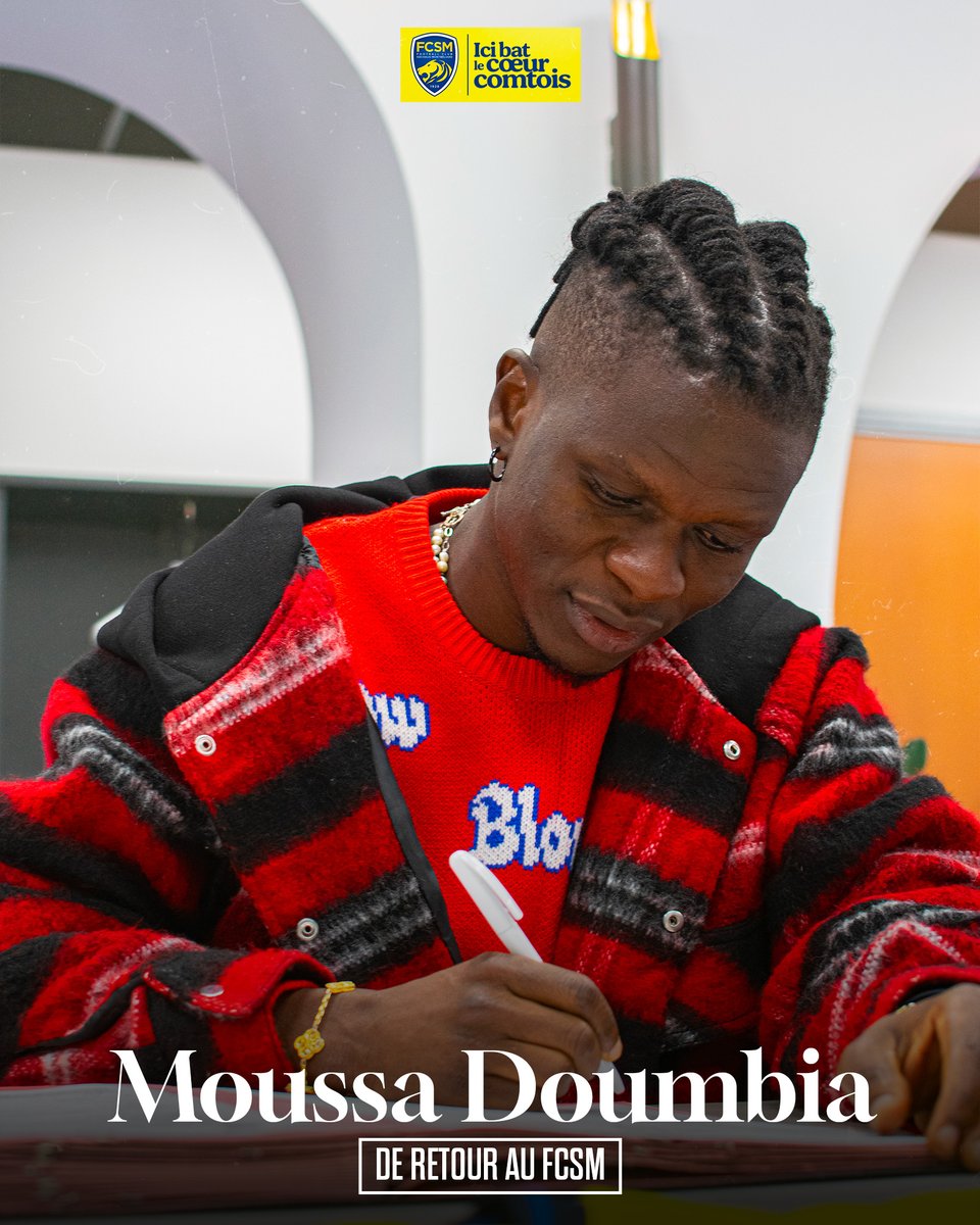 FCSM_officiel's tweet photo. 🚨🦁 Moussa Doumbia de retour au FCSM !

🤝 Il avait marqué les esprits des supporters Jaune et Bleu lors de son passage en 2022/2023, Moussa Doumbia s'est engagé jusqu'à la fin de saison. Content de te revoir, Chico 🫶

📋 https://t.co/bGezfrwKBh

#MercatoFCSM