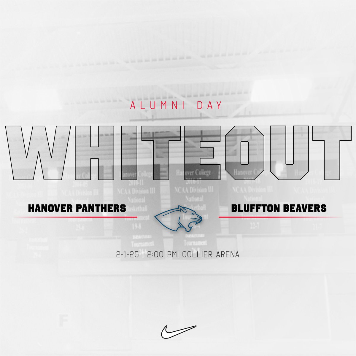 Come join us this afternoon for Alumni Day inside Collier Arena! We play Bluffton at 2pm in an HCAC matchup! #HUTO
