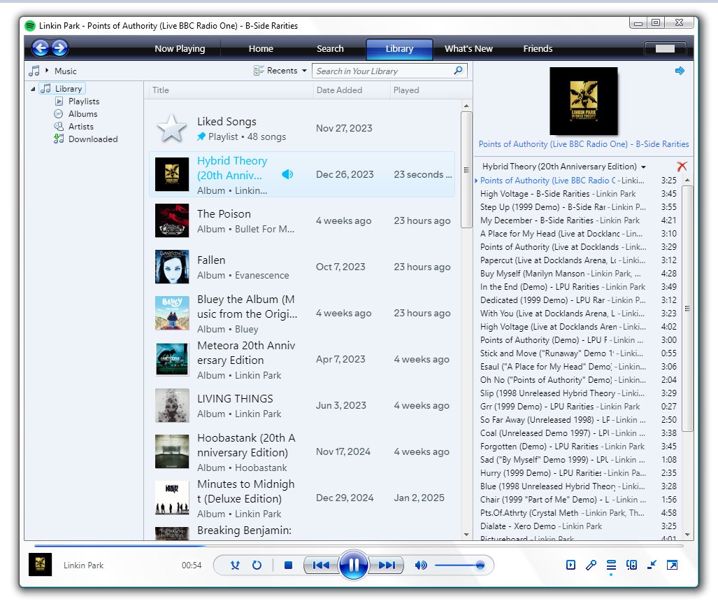 tehmondspartan's tweet image. It&apos;s about time...we finally have A WMP skin for Spotify! This exquisite skin completely transforms the app to resemble Windows Media Player 11! 

I&apos;m out of words, this has to be the Spotify/Spicetify skins to end all Spotify skins.