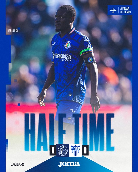 Final de la primera parte. Fuente: X GETAFE CF