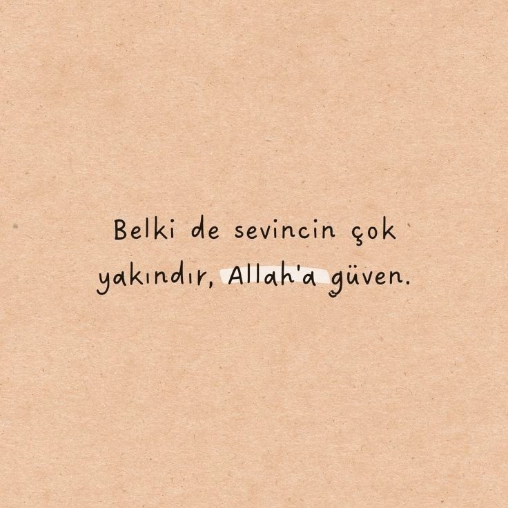 Allah'a güven..