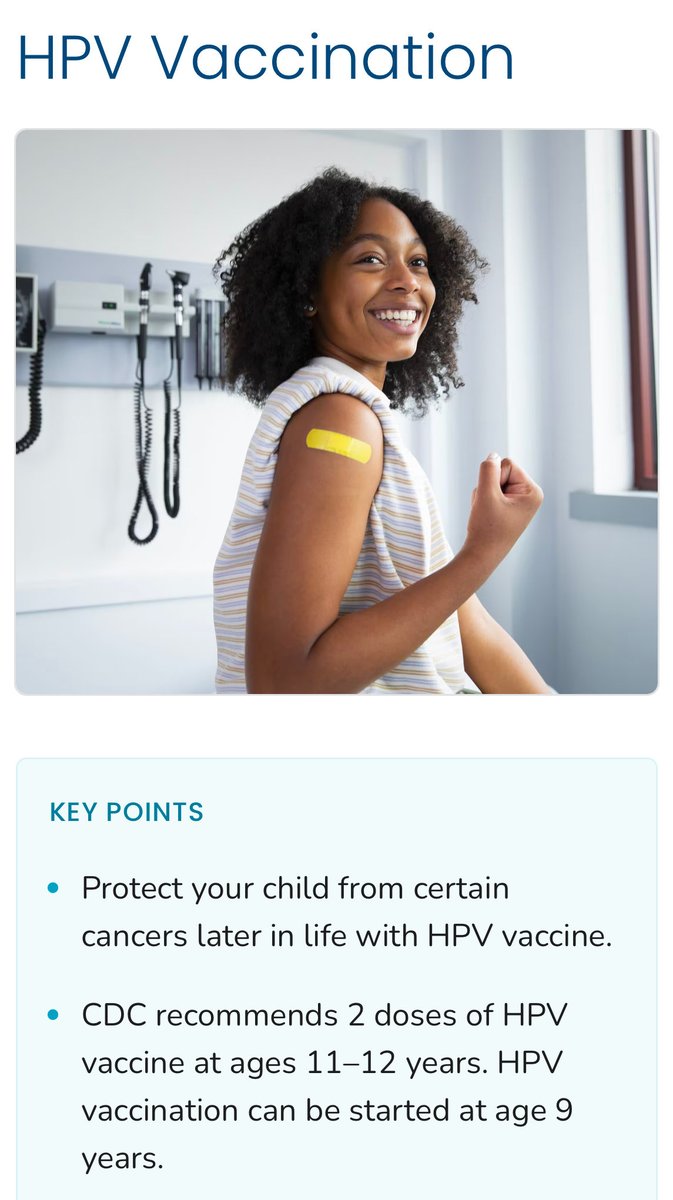 In case this disappears from the CDC website in the coming days, here’s a reminder that the HPV vaccine prevents cancer. It’s an actual anti-cancer vaccine. Vaccinate your kids.