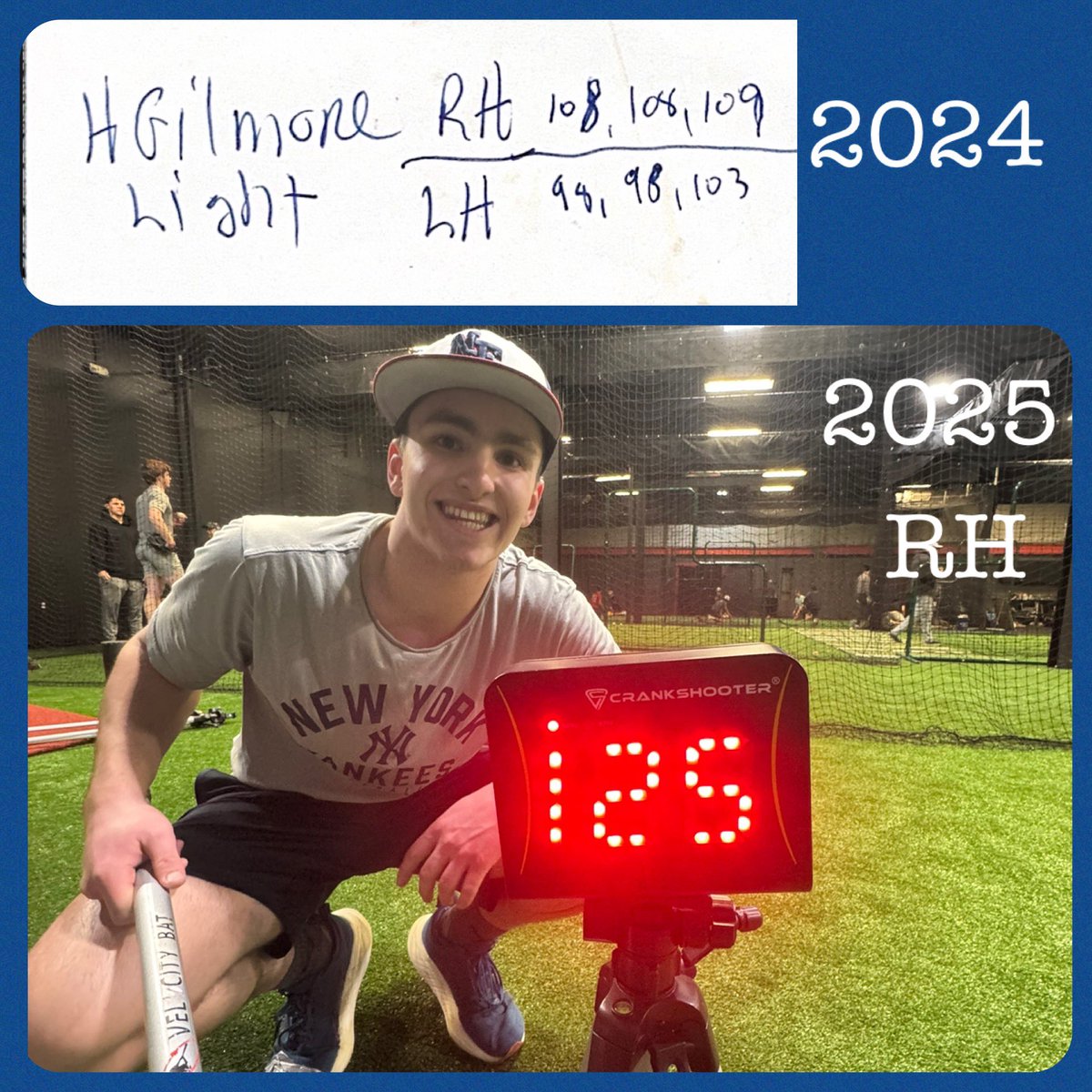 One of our players working consistently and climbing 🧗 using the NPA Bat Velo protocol that contributes to 80% of your velo capacity. If you don’t measure it you can’t improve it! 💪 Keep going!