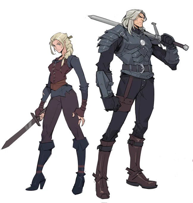 Geralt and Ciri #characterdesign #art #TheWitcher 