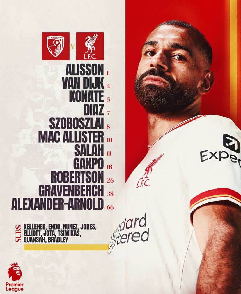 seyadh2's tweet photo. 🚨🚨 تشكيلة الفريقين |

ـــــ بورنموث Vs ليفربول

نصيحه اليوم تابع هذي المباراة ولاتفوتها 🚨🚨 https://t.co/RXFDF9aRWX