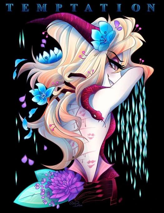 Thinking about the official Lilith poster where she's covered in scratches and lipstick kisses