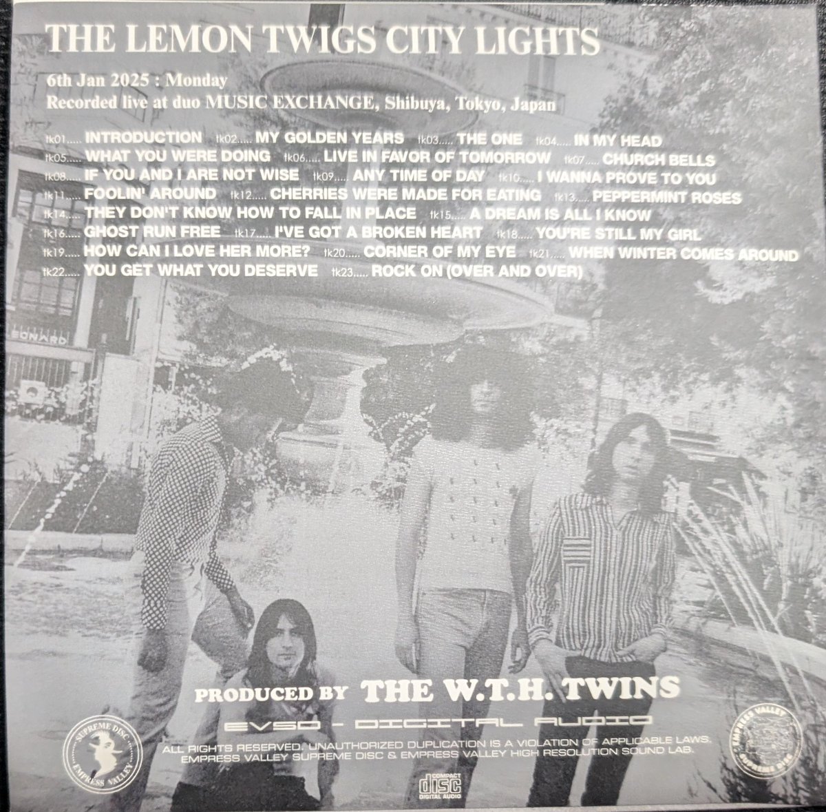 CD新品　THE LEMON TWIGS 「 CITY LIGHTS 」 THE LEMON TWIGS『CITY LIGHTS』(2025/1/6 渋谷, 1CD EVSD):