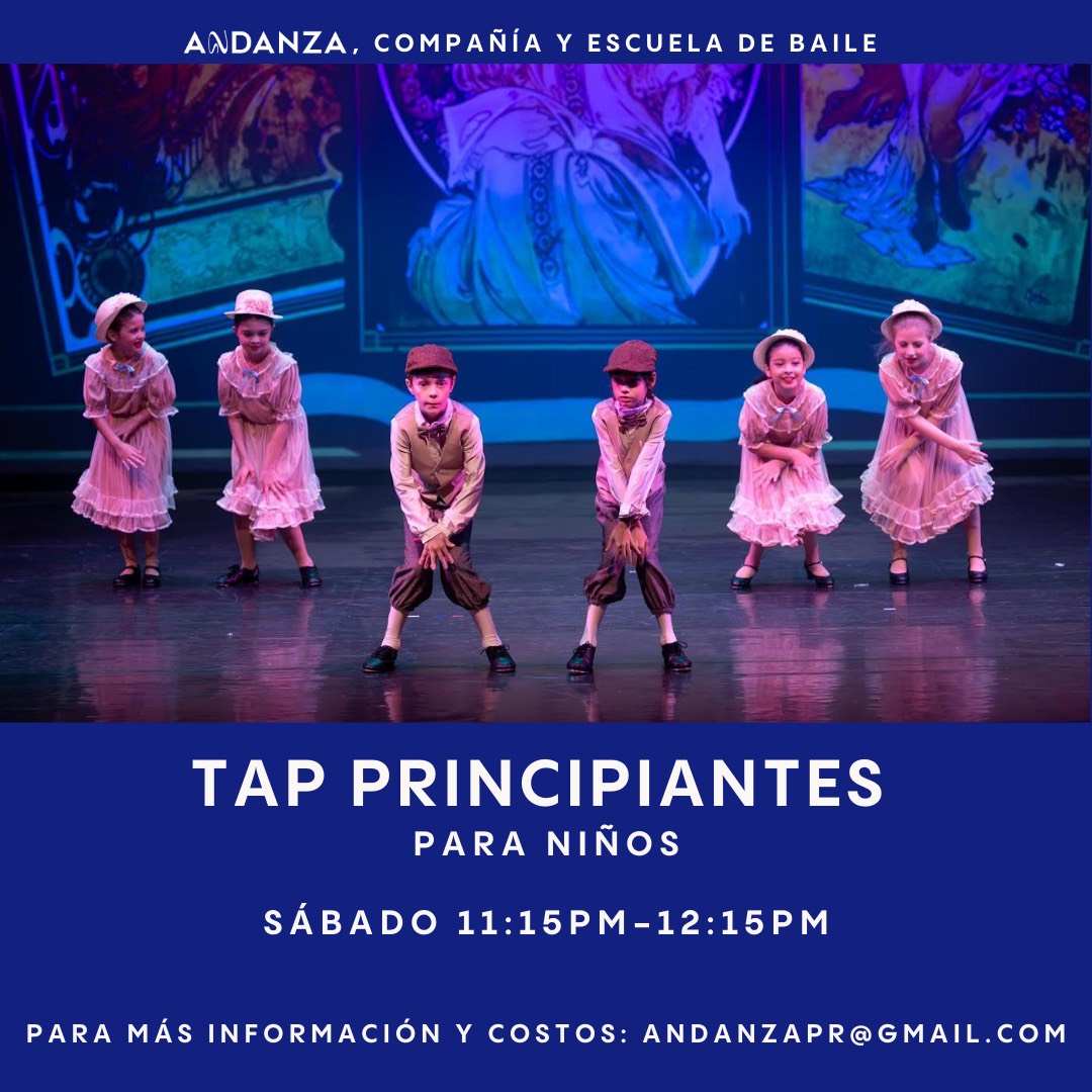 AndanzaPR's tweet photo. ¡Baila en Andanza! Las clases de Tap para niños y jóvenes de todos los niveles desarrollan el ritmo, la coordinación y la musicalidad a la vez que se crea percusión con los pies. 

Clase de prueba libre de costo: https://t.co/FaTxsZ1bxU

Información y costos: andanzapr@gmail.com https://t.co/ESiXYDzyAD