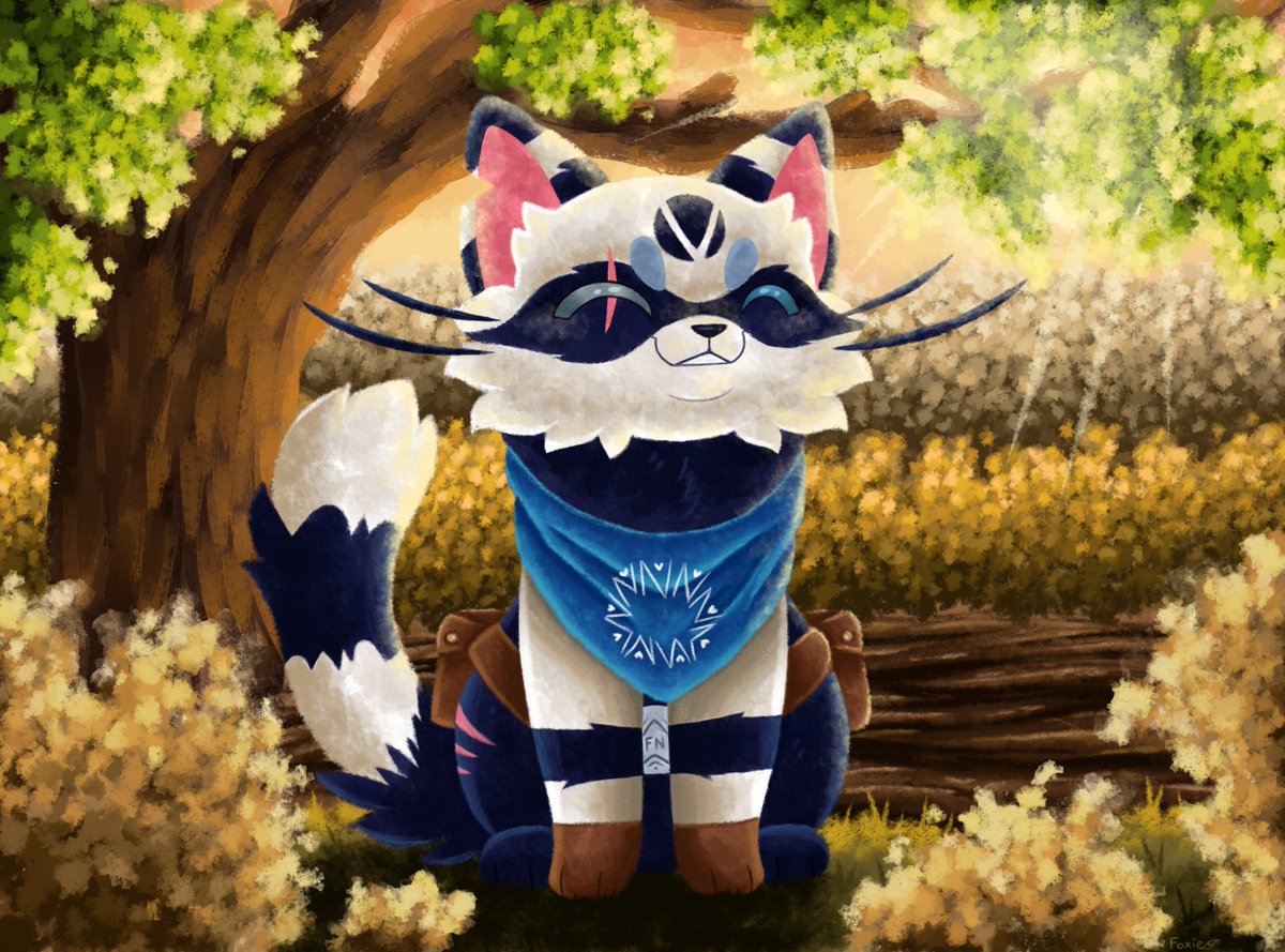 A full scene piece for FrozenNova. 🤍 I think I got a little carried away with rendering in the background, but it was great practise and I thoroughly enjoyed the process!

#illustration #oc #originalcharacter #feline #cat #artist #painting #digitalart #feral #animals #sona